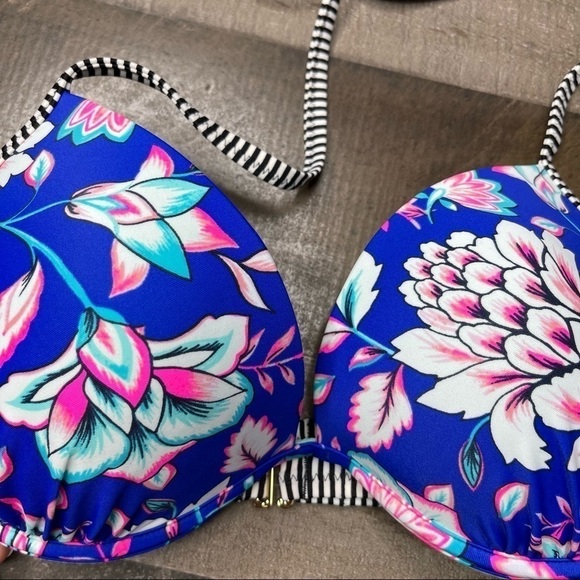 NWOT Shade & Shore Multicolored Floral Bikini Top 34D - Picture 6 of 9